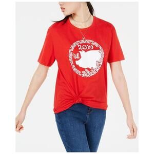 Love Tribe Juniors 2019 Pig Graphic T-Shirt Size S